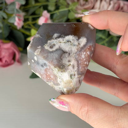 Black Flower Agate Freeform’s