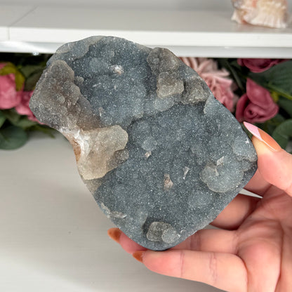 Blue Chalcedony With Stilbite & Calcite 606g