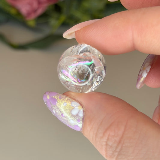 Rainbow Clear Quartz Mini Spheres