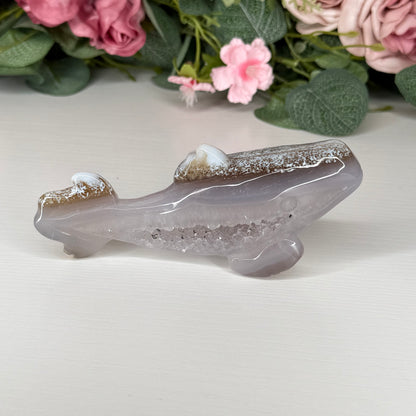 Druzy Agate Whales