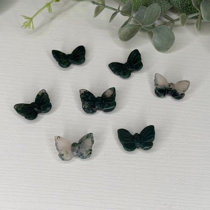 Mini Moss Agate Butterfly