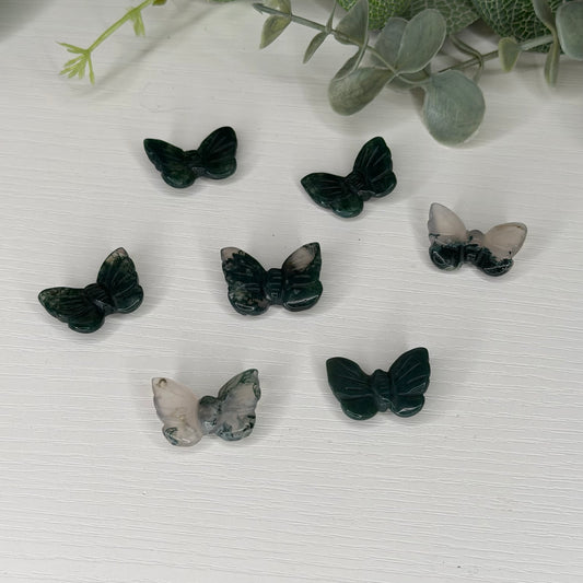Mini Moss Agate Butterfly