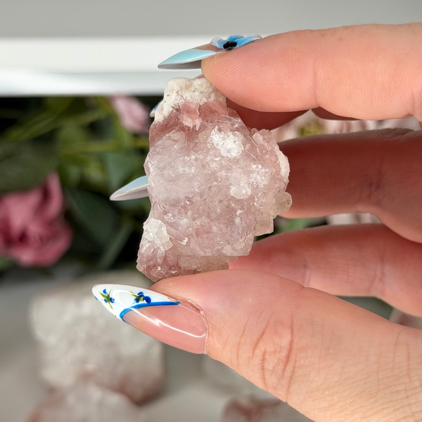Apophyllite With Pink Chacedony