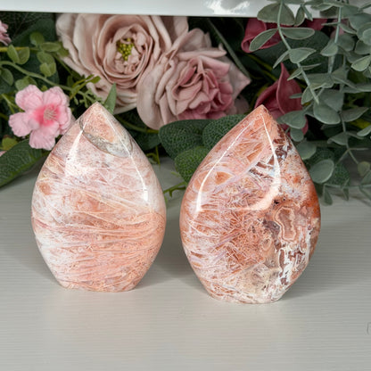Pink Stick Agate Teardrop