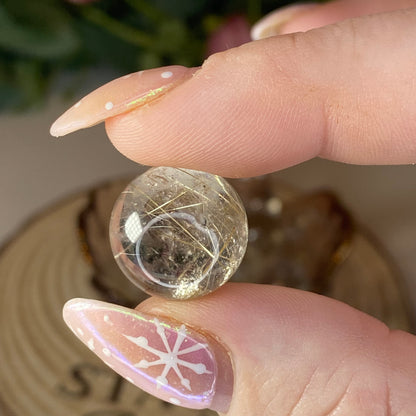 High Quality Golden Rutile Mini Sphere (Intuitively Chosen)