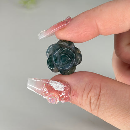 Moss Agate Mini Rose