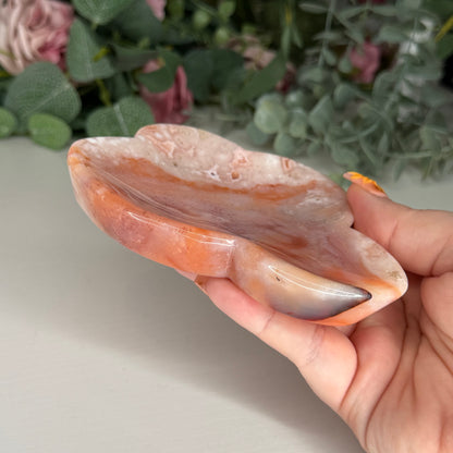 Carnelian Flower Agate Dish C
