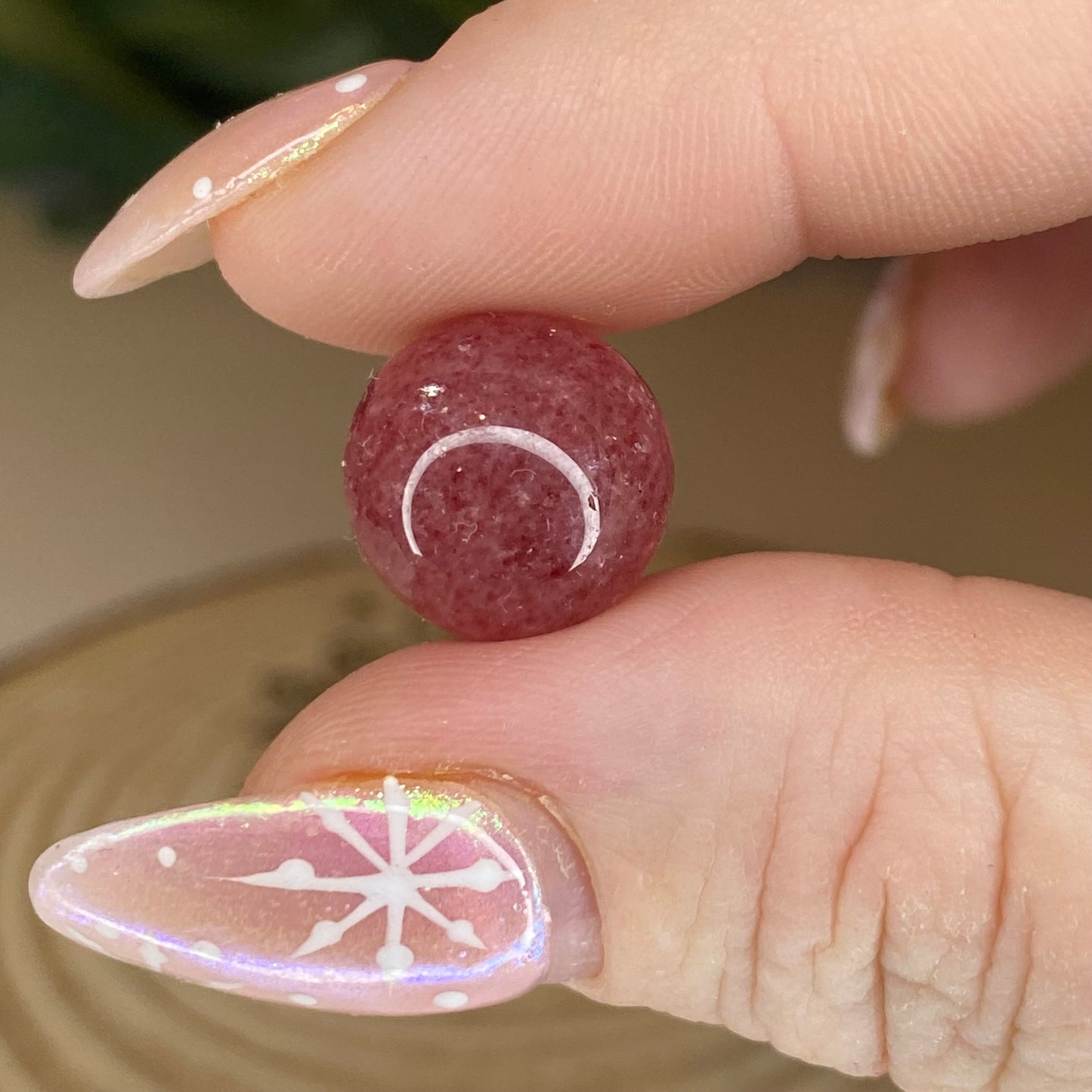 High Quality Strawberry Quartz Mini Sphere (Intuitively Chosen)