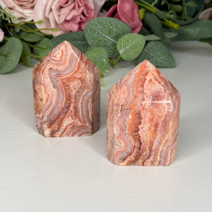 Pink Crazy Lace Domino Towers