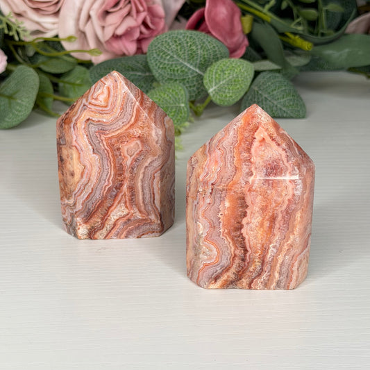 Pink Crazy Lace Domino Towers