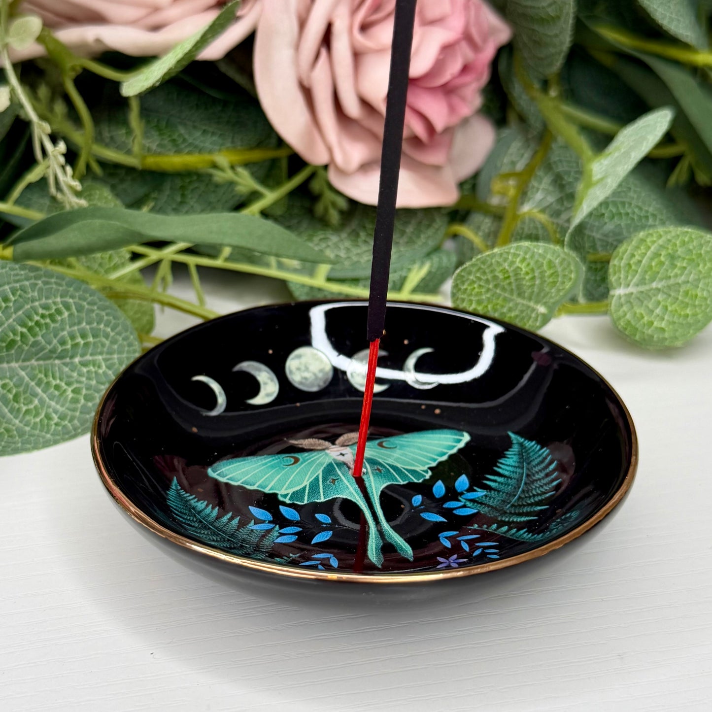 Forest Moth Incense Holder