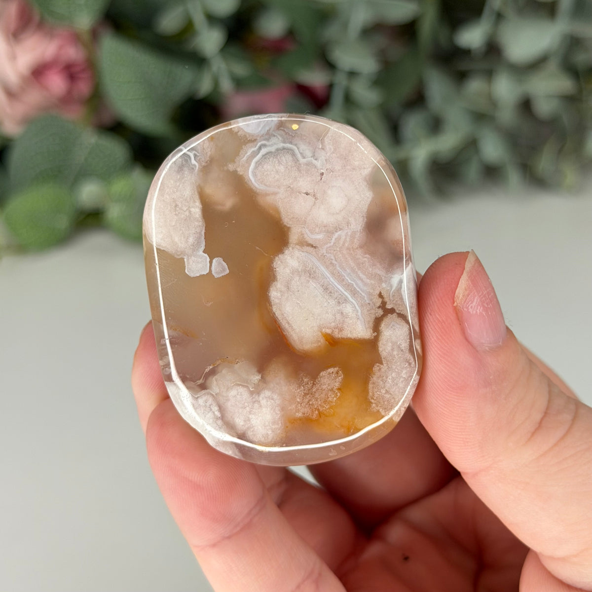 Flower Agate Palmstones