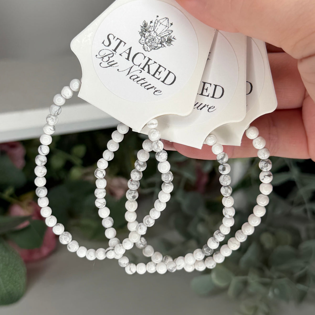 Howlite Bracelet (4mm)