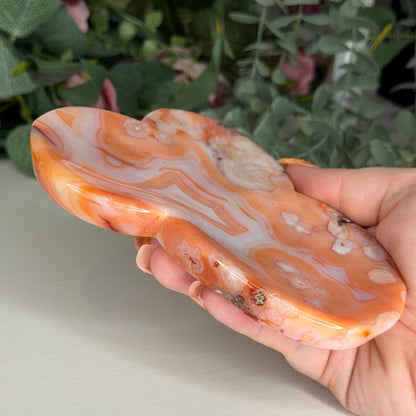 Carnelian Flower Agate Dish E