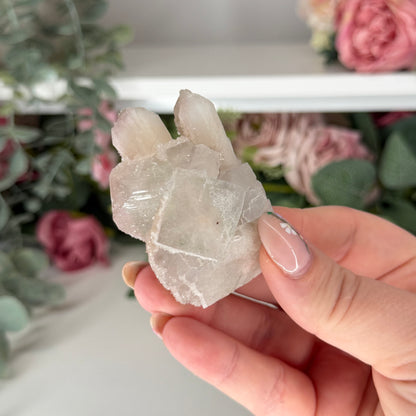 Pink Apophyllie with Stilbite