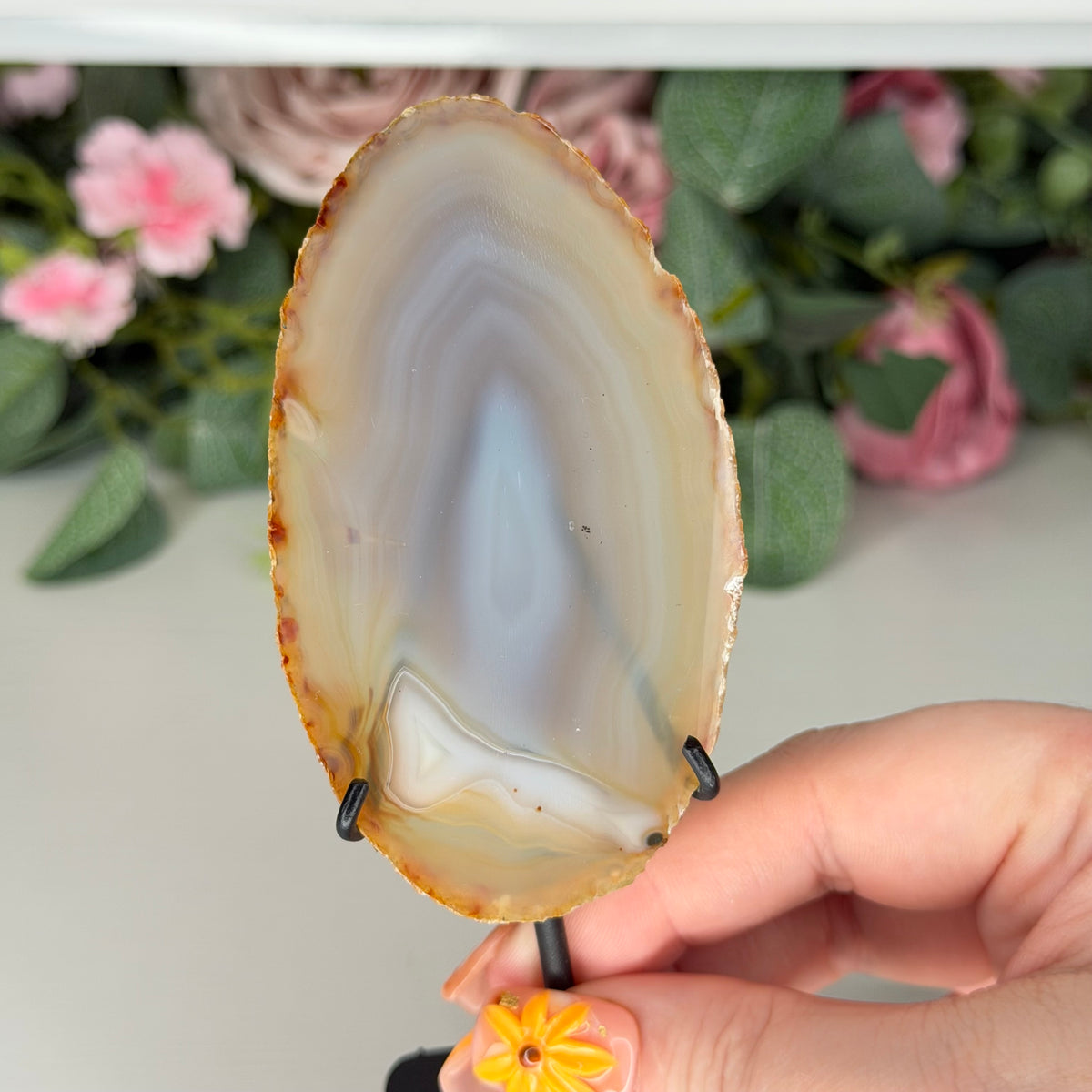 Agate Slice on Stand D