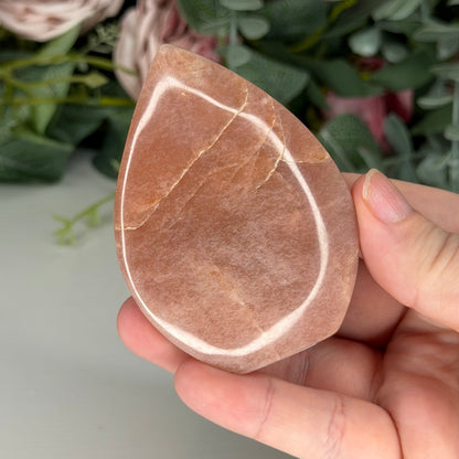 Peach Moonstone Teardrop