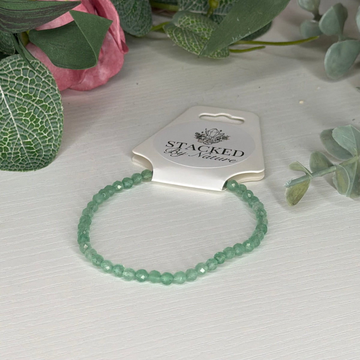 Green Aventurine Faceted Bracelet (4mm)