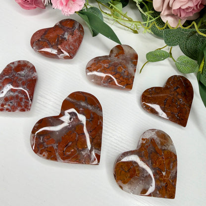 Brecciated Jasper Hearts