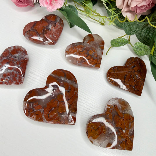 Brecciated Jasper Hearts