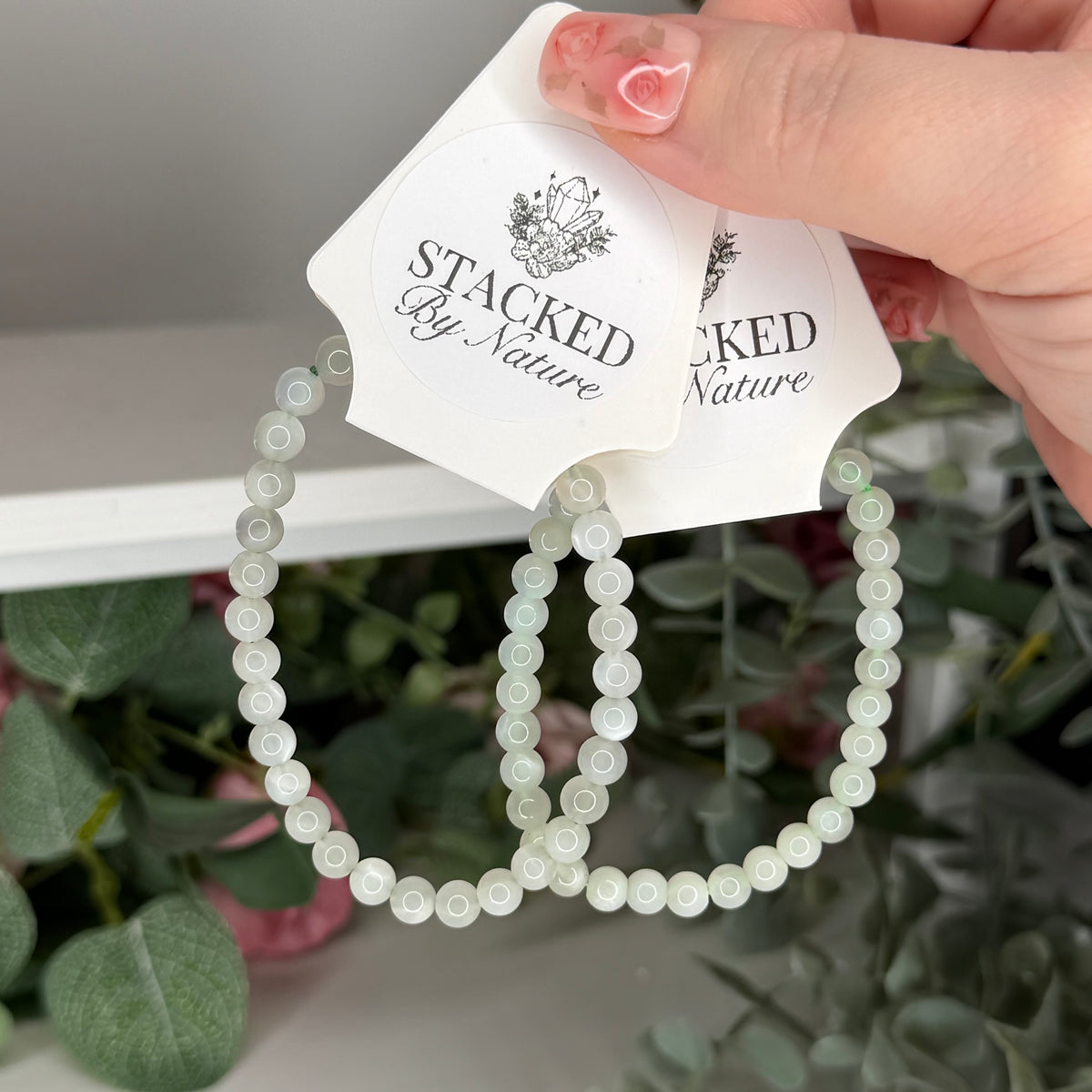 Green Moonstone Bracelet (6mm)