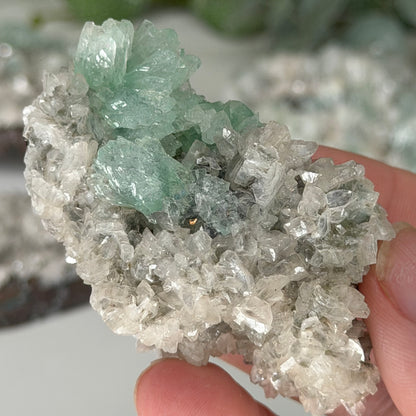 Green Apophyllite With Heulandite & Stilbite