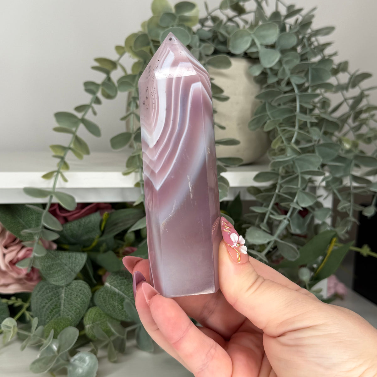Pink Jelly Agate Towers