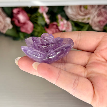 Amethyst Rose Carvings