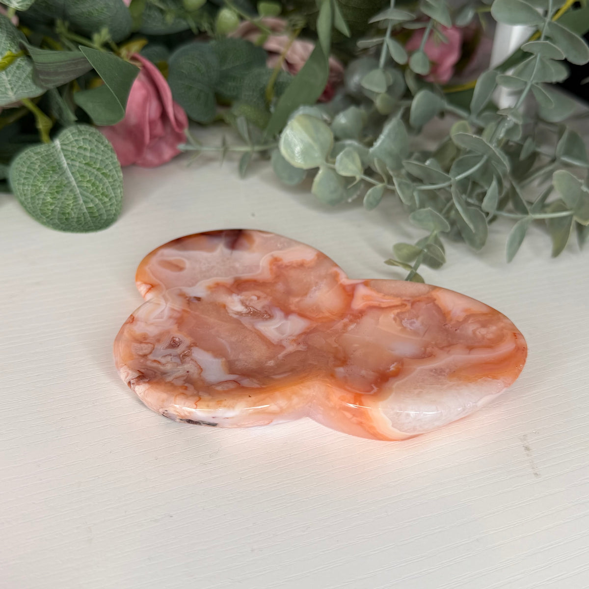 Carnelian Flower Agate Dish B