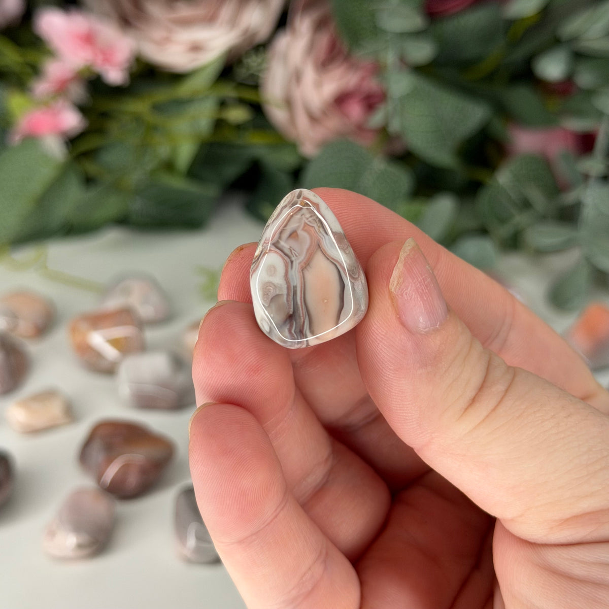 Pink Banded Agate Tumble