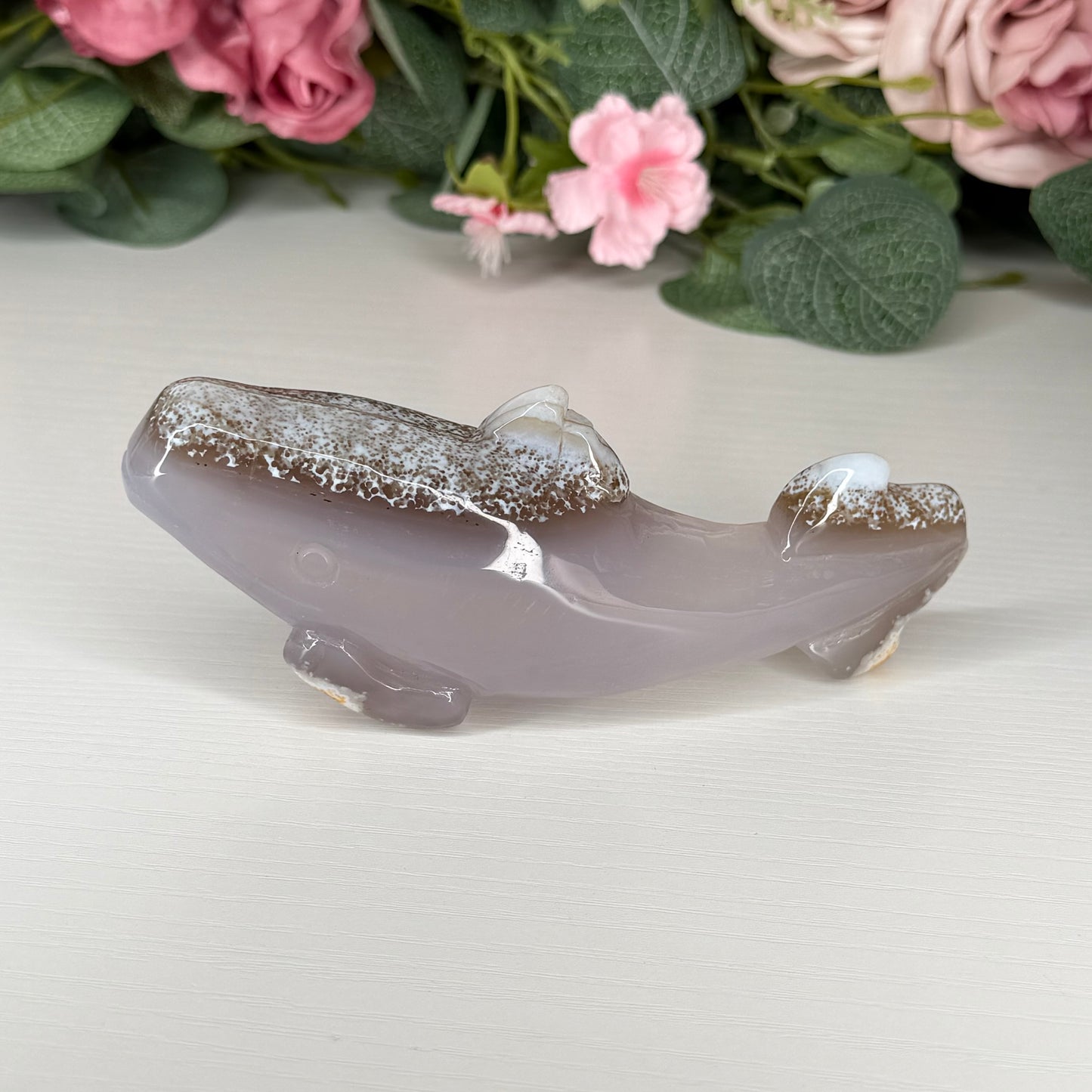 Druzy Agate Whales