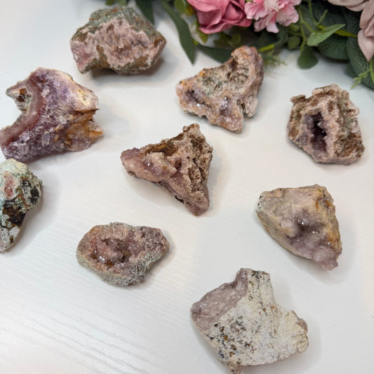 Raw Pink Amethyst Clusters