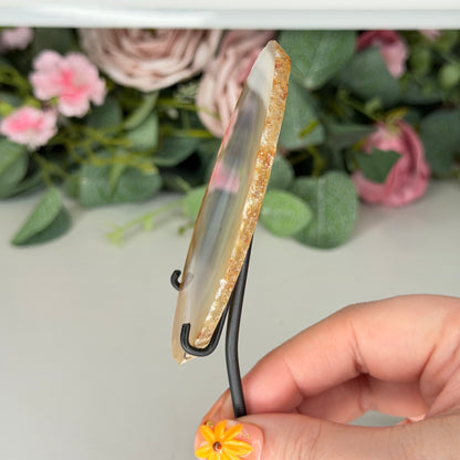 Agate Slice on Stand D