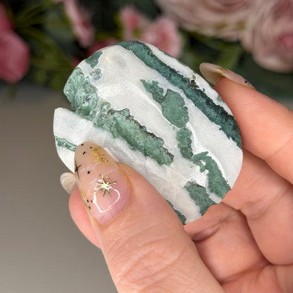 Green Unicorn Jasper Palmstones