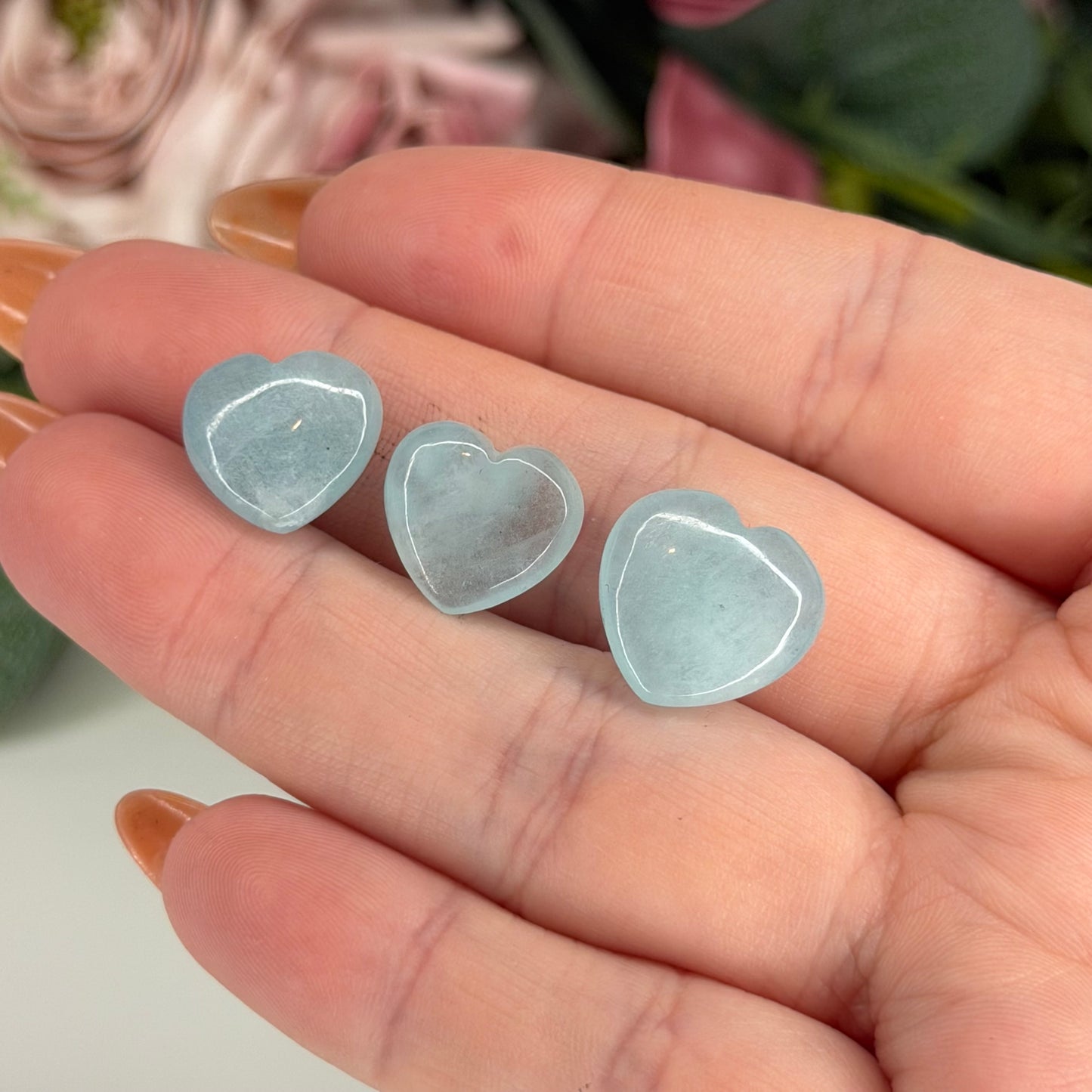 Aquamarine Mini Hearts