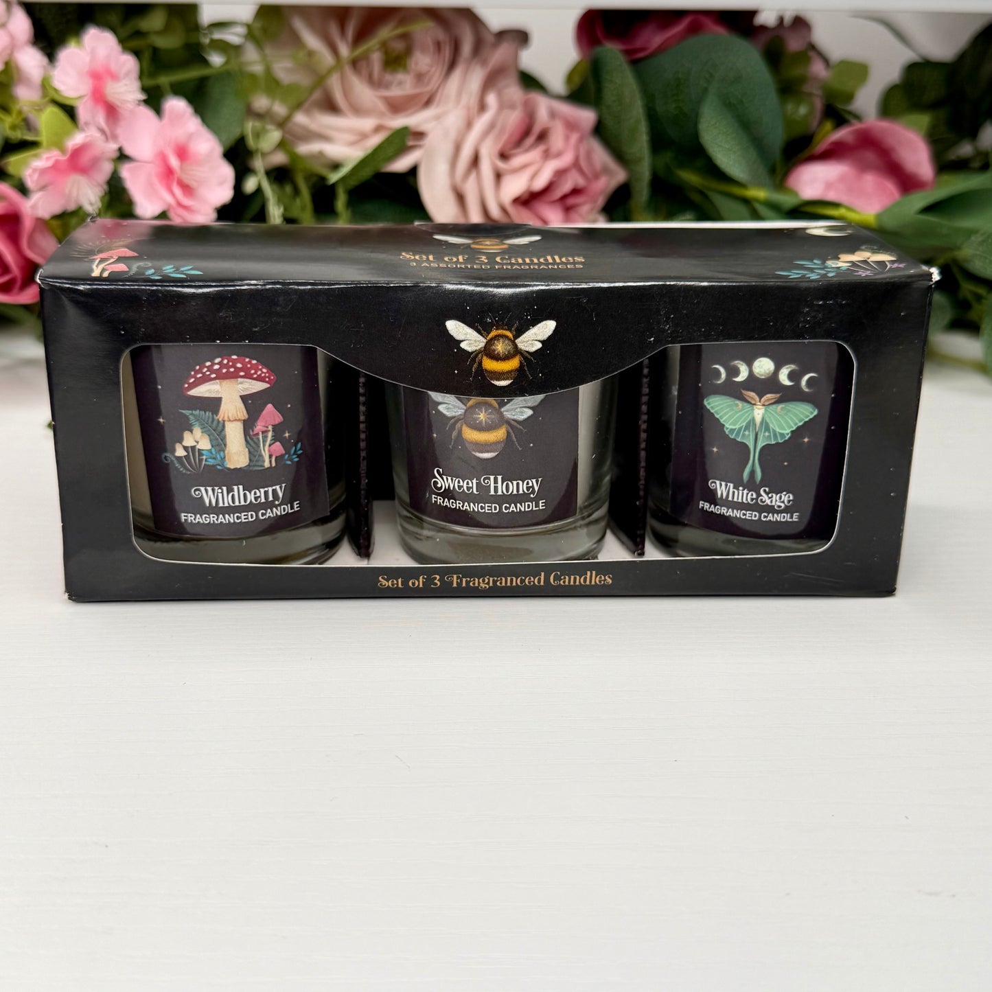 Dark Forest Candle Set – Set of 3 (Wild Berry, Sweet Honey & White Sage)