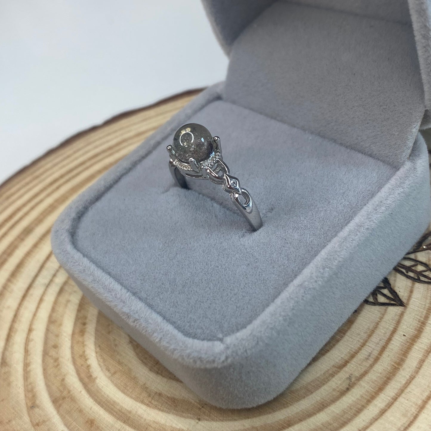 Garden Quartz S925 Adjustable Ring