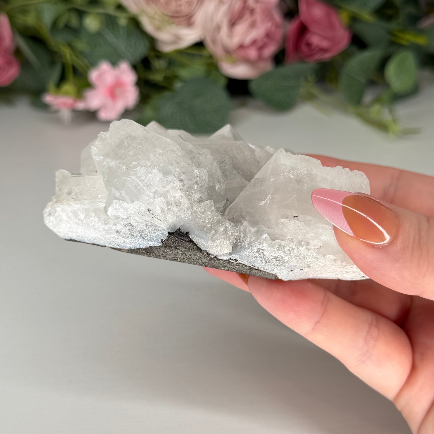 Blue Chalcedony With Apophyllite