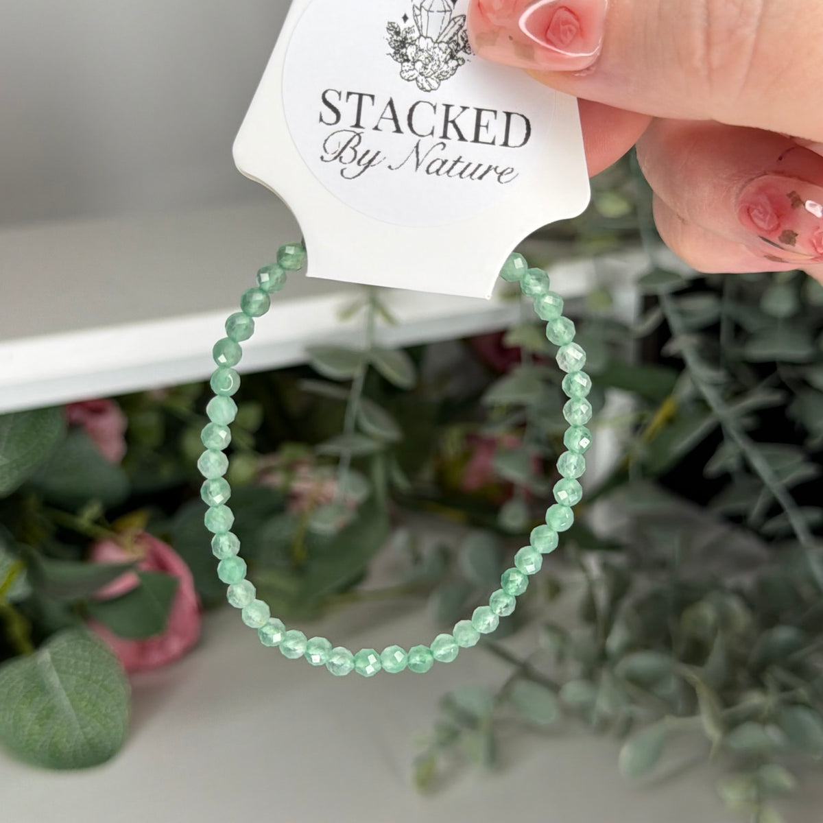 Green Aventurine Faceted Bracelet (4mm)