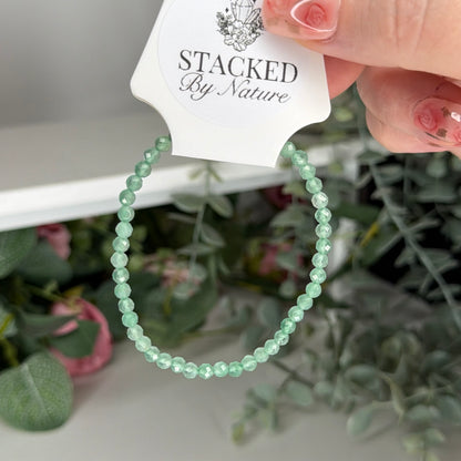 Green Aventurine Faceted Bracelet (4mm)