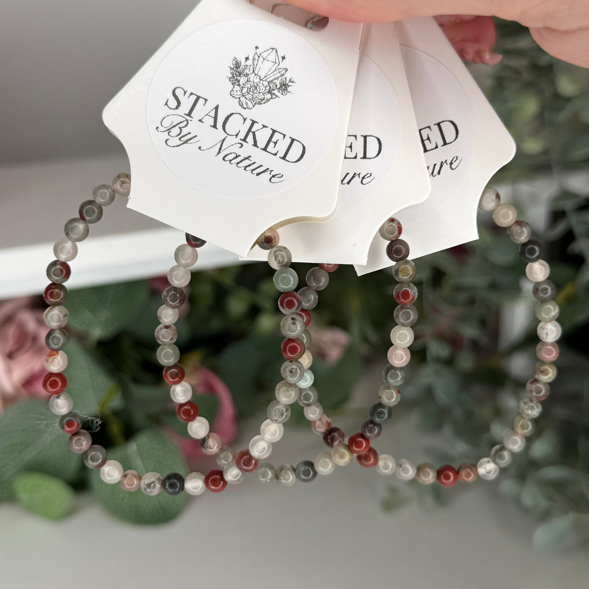 African Bloodstone Bracelet (4mm)