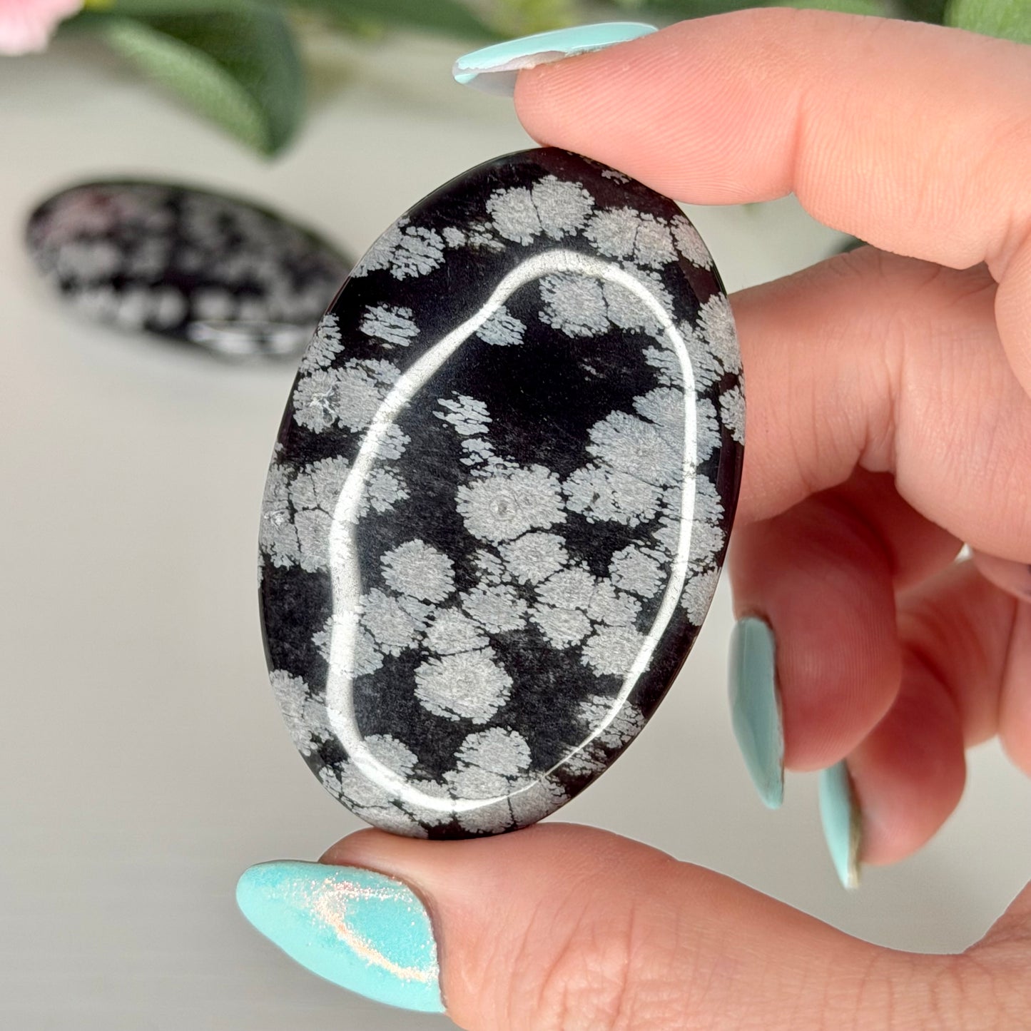 Snowflake Obsidian Palmstones