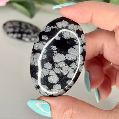 Snowflake Obsidian Palmstones
