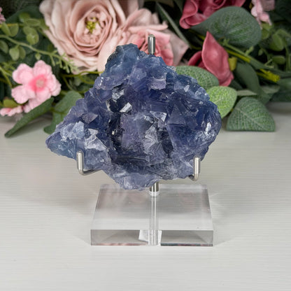 Blue Fluorite Specimen Stand Included