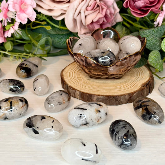 Tourmaline In Quartz Tumble