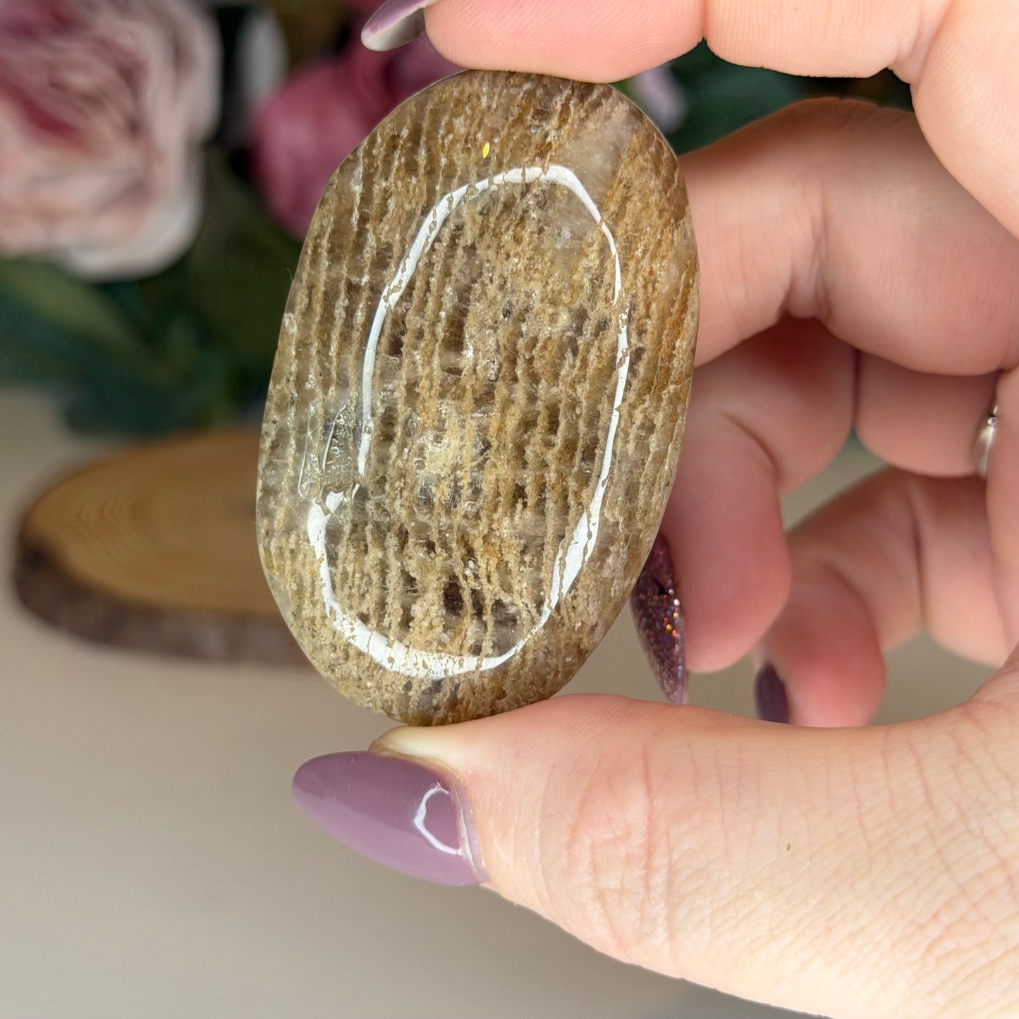 Thousand Layer Garden Quartz Palmstone
