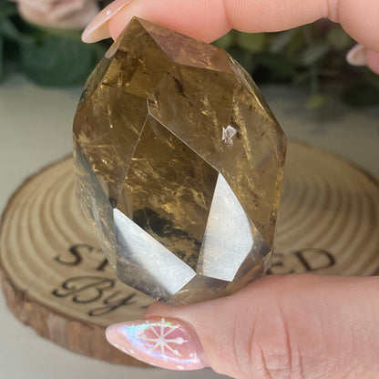 Faceted Smokey Quartz Points