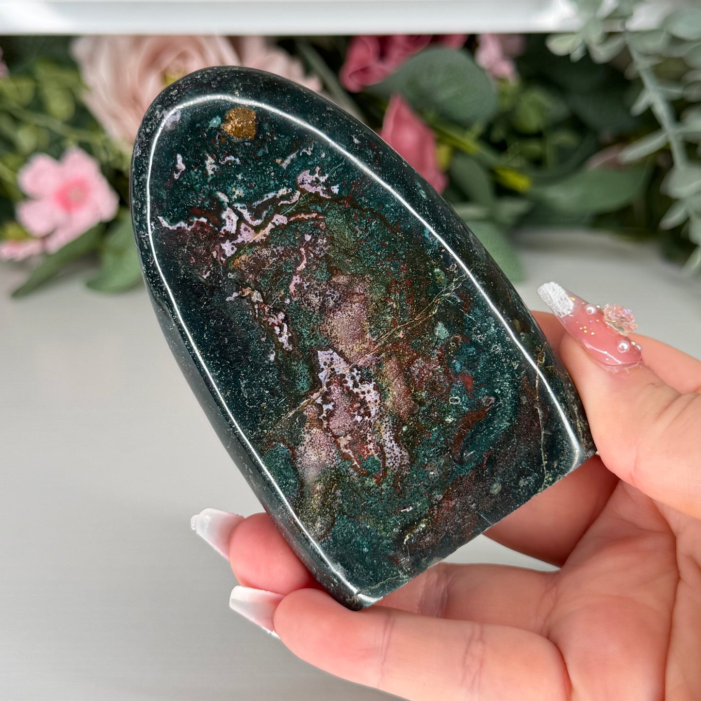 Green Jasper Freeforms