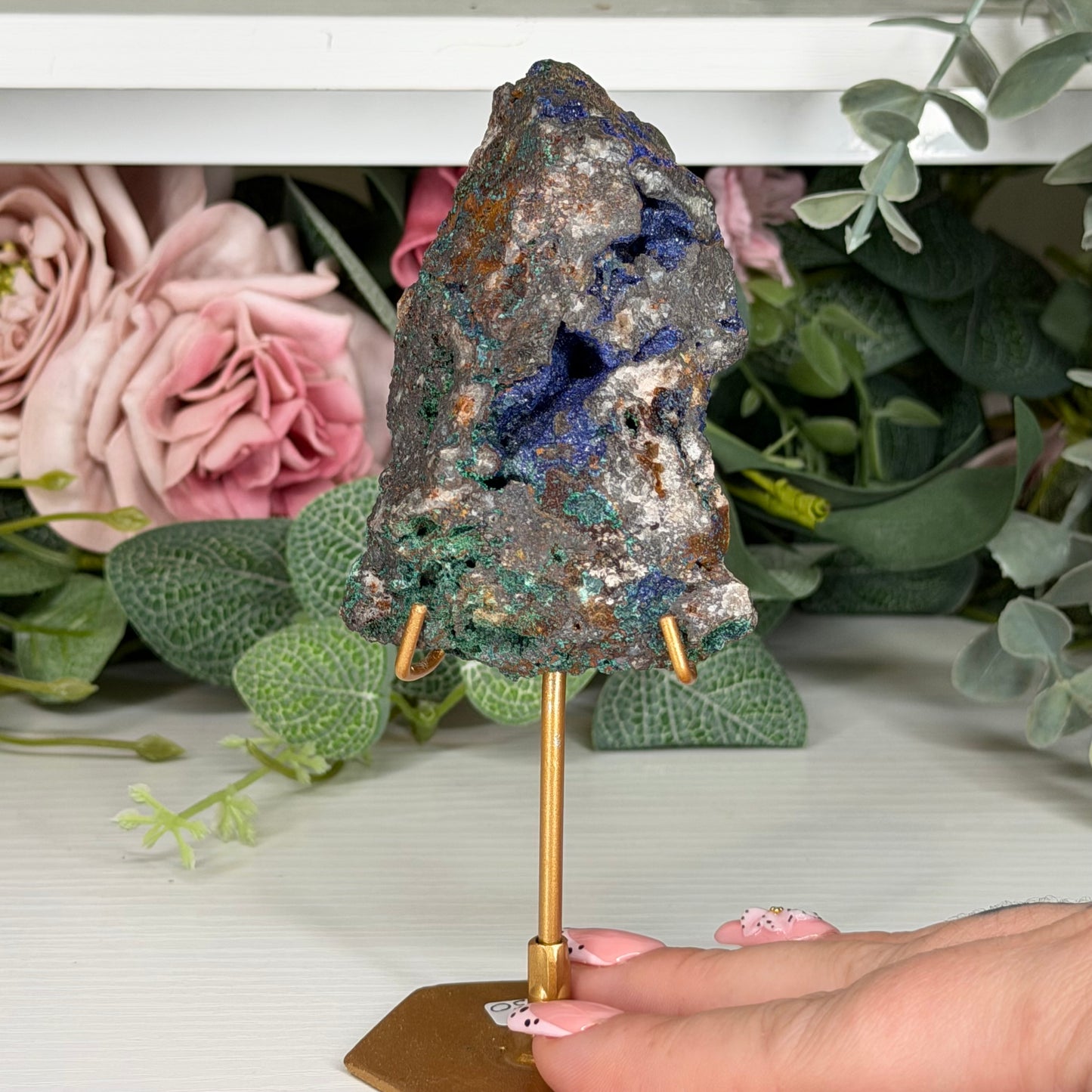 Azurite With Malachite From Indonesia