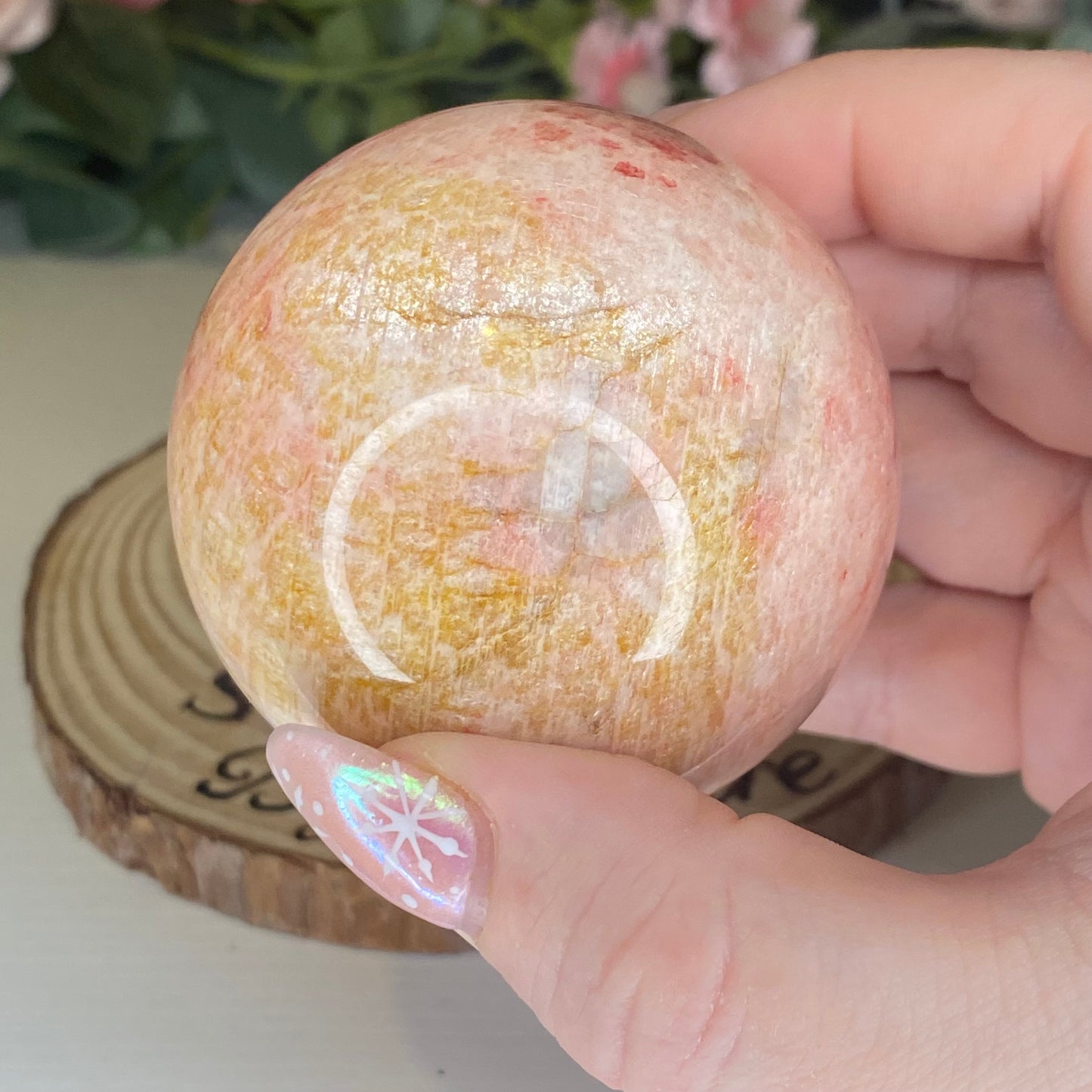 Pink Moonstone Sphere